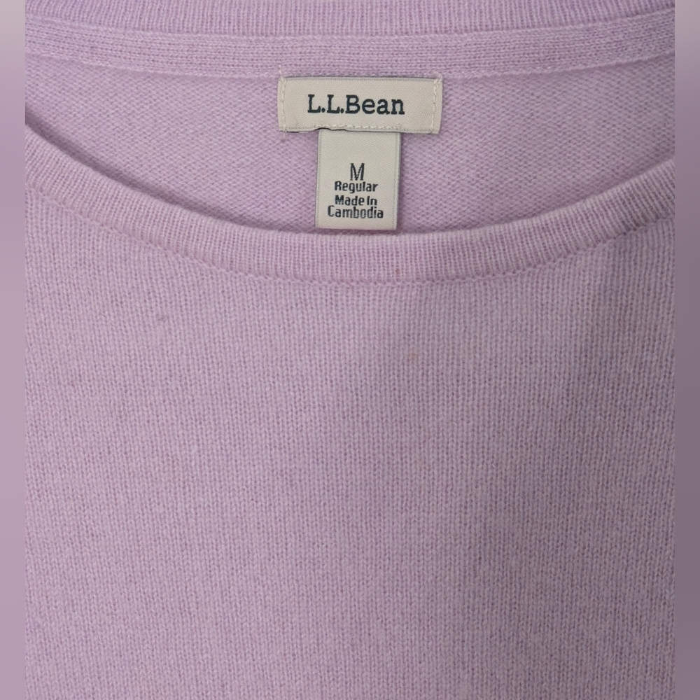 Lavender Cashmere Sweater By LL Bean - Picture 2 of 6